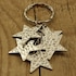 Five stars bag charm, silver star keyring, star gift, starry keychain, star gift, silver stars, star bag clip, handbag charm, star keyring