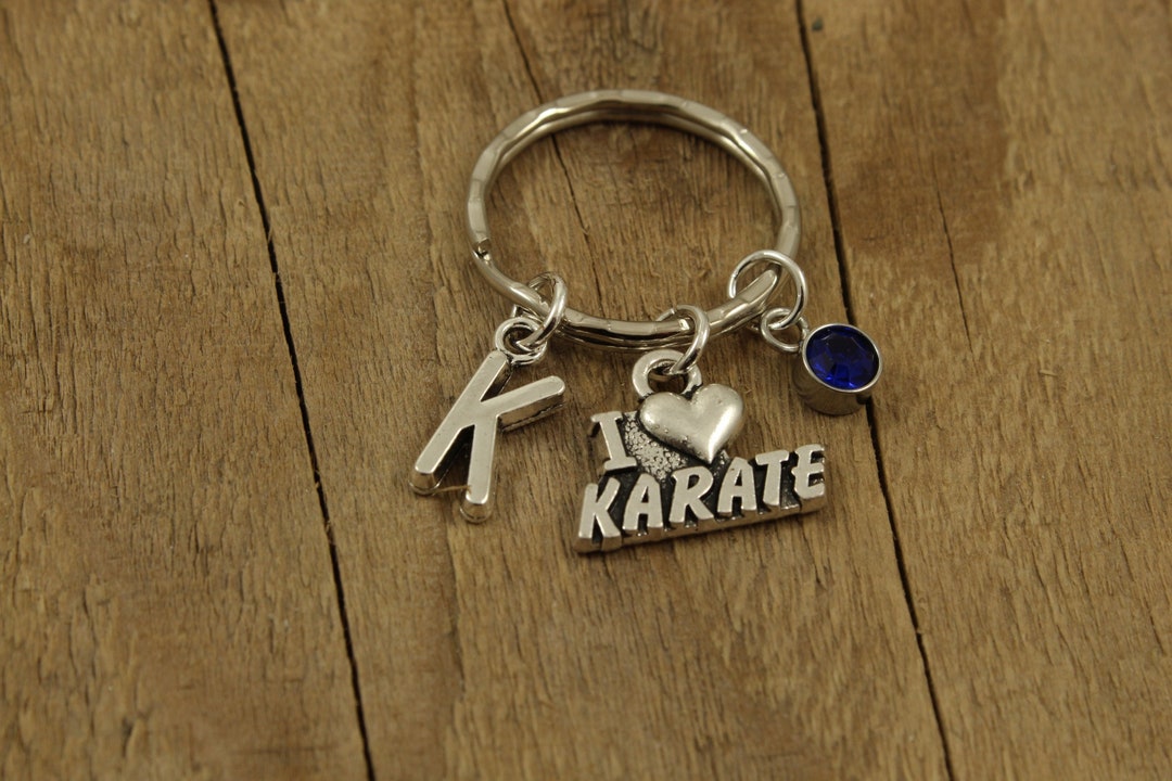 Karate Keyring Karate Keychain Love Karate Personalised Etsy UK