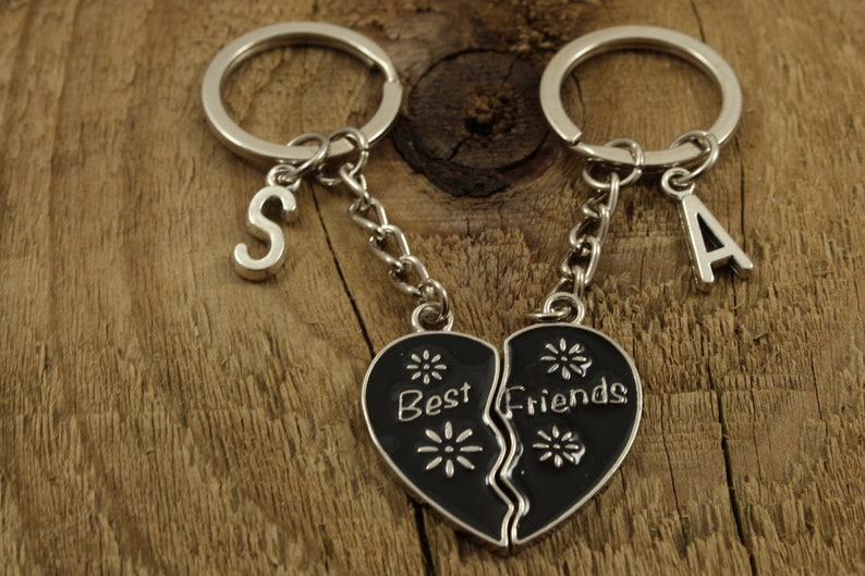 Best Friends Keychains Besties Keyring Gift Set Pair of Best Etsy UK