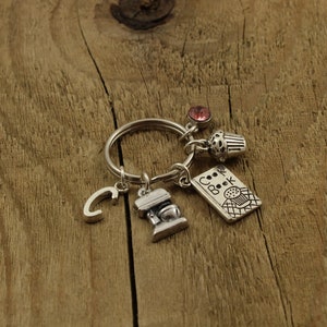 Baker Keyring, Baker Keychain, Bake off Keyring, Personalised Baker ...