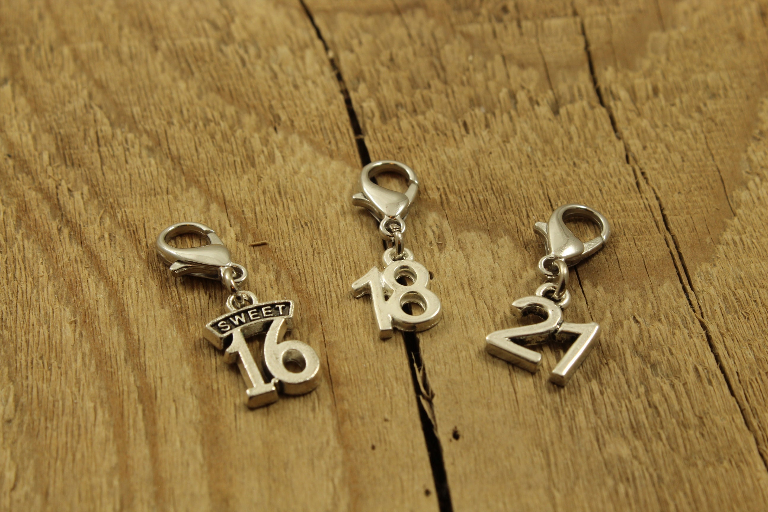 Number Charms Pendants Shiny Gold 10 Pieces Numbers 15mm Assorted Number Charms Gold Number Charms
