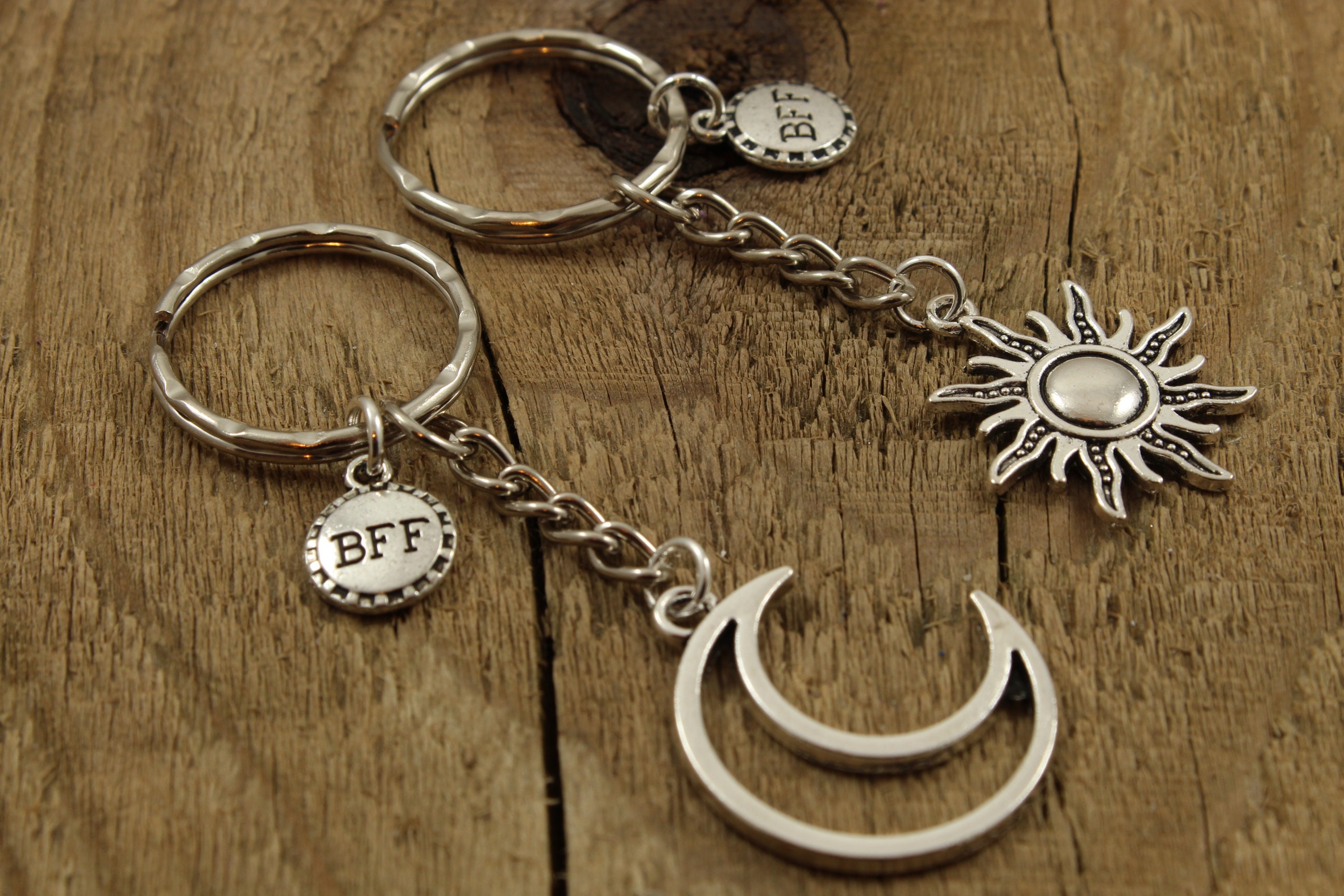 BFF Keychains, BFF Keyrings, Besties Keyring Gift Set, Pair of Best ...