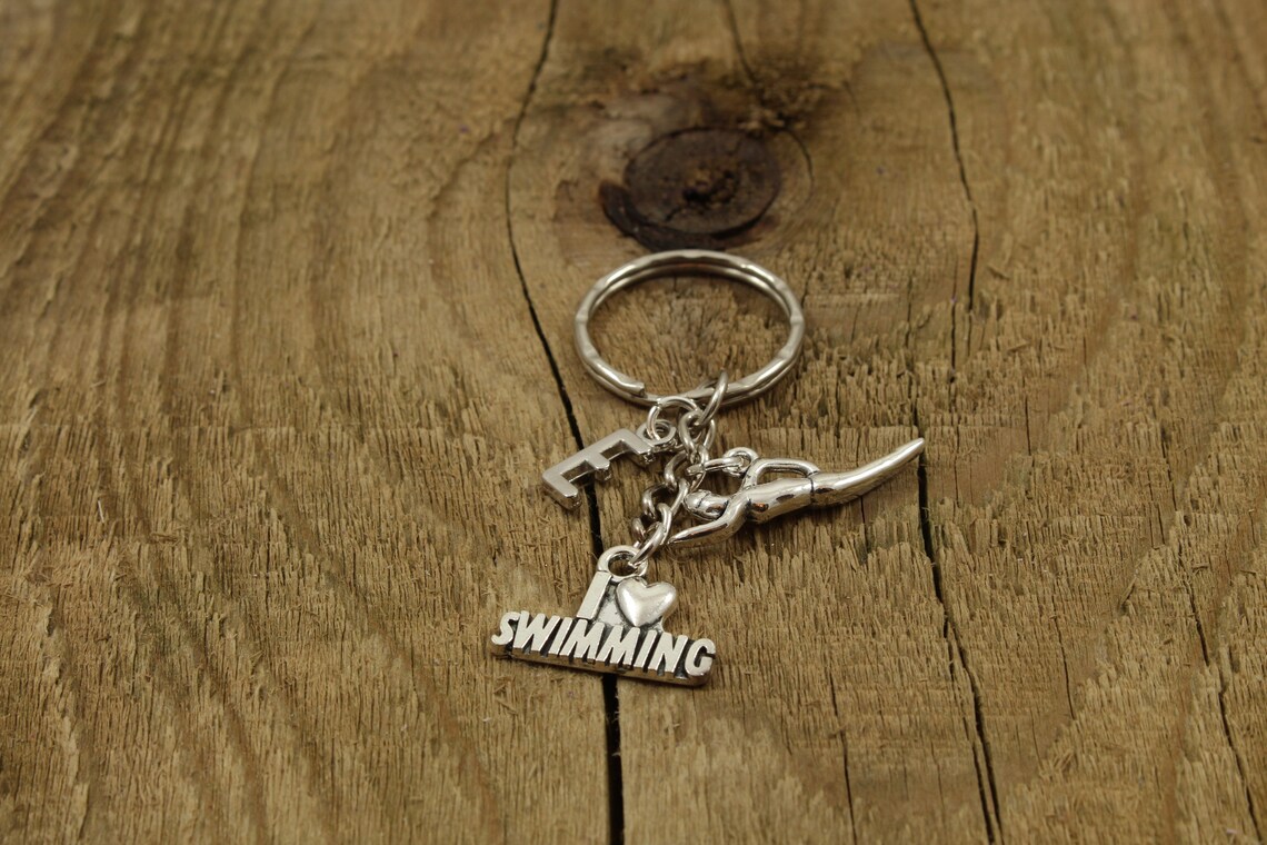 Swimmer Keychain Swimming Keyring Swim Keyring Personalized Etsy UK