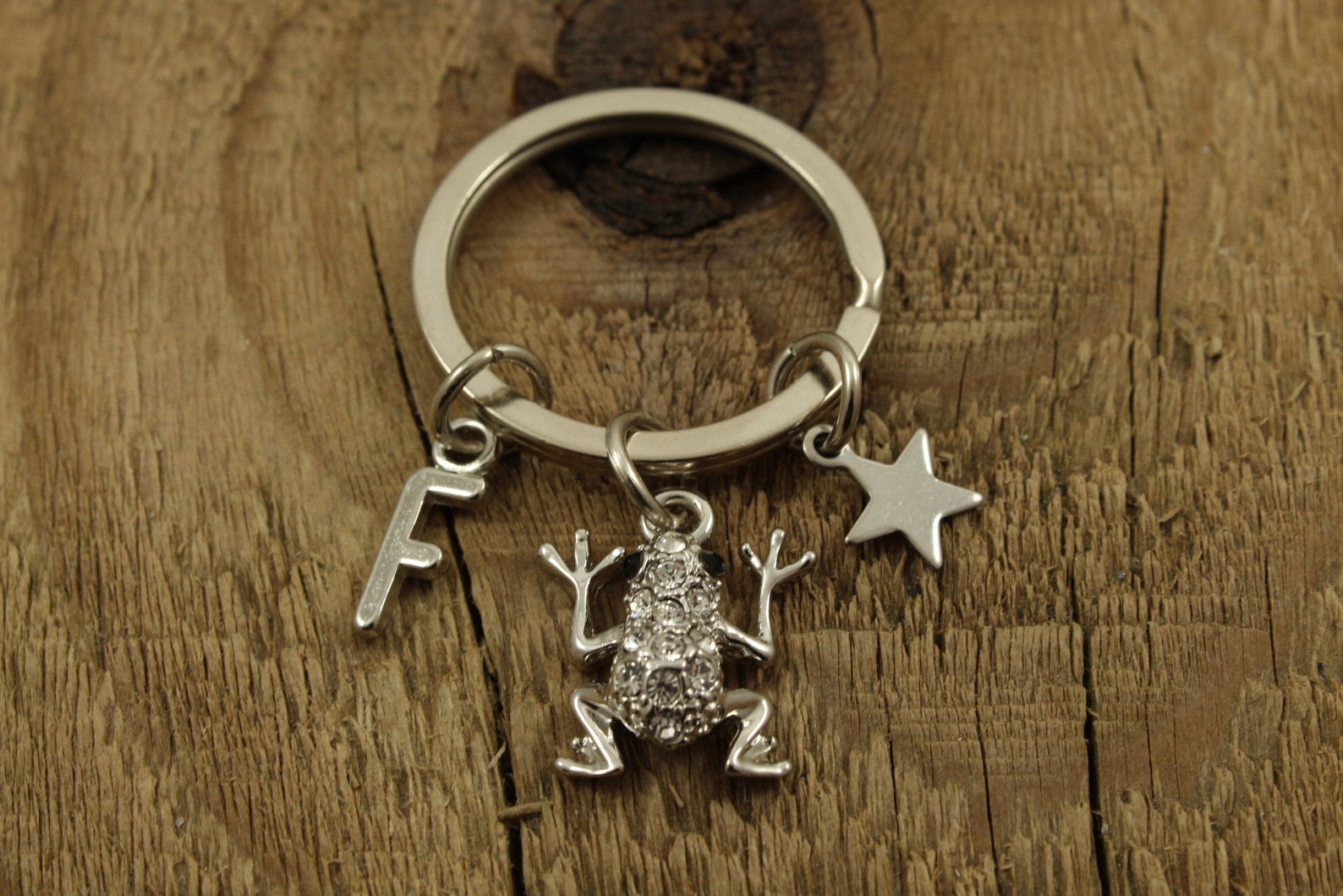 Frog Keyring Frog Keychain Sparkly Frog Keyring Etsy