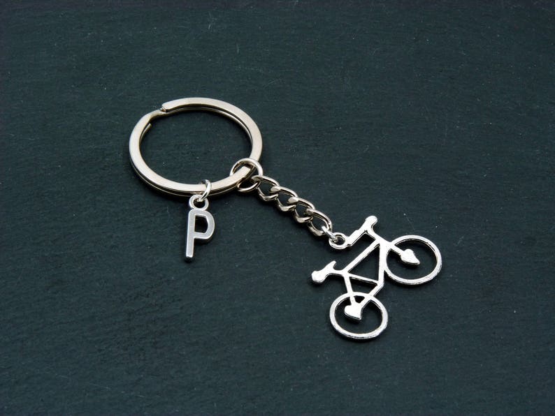 Cyclist Keyring Bicycle Keychain Bike Keychain Personalised Etsy