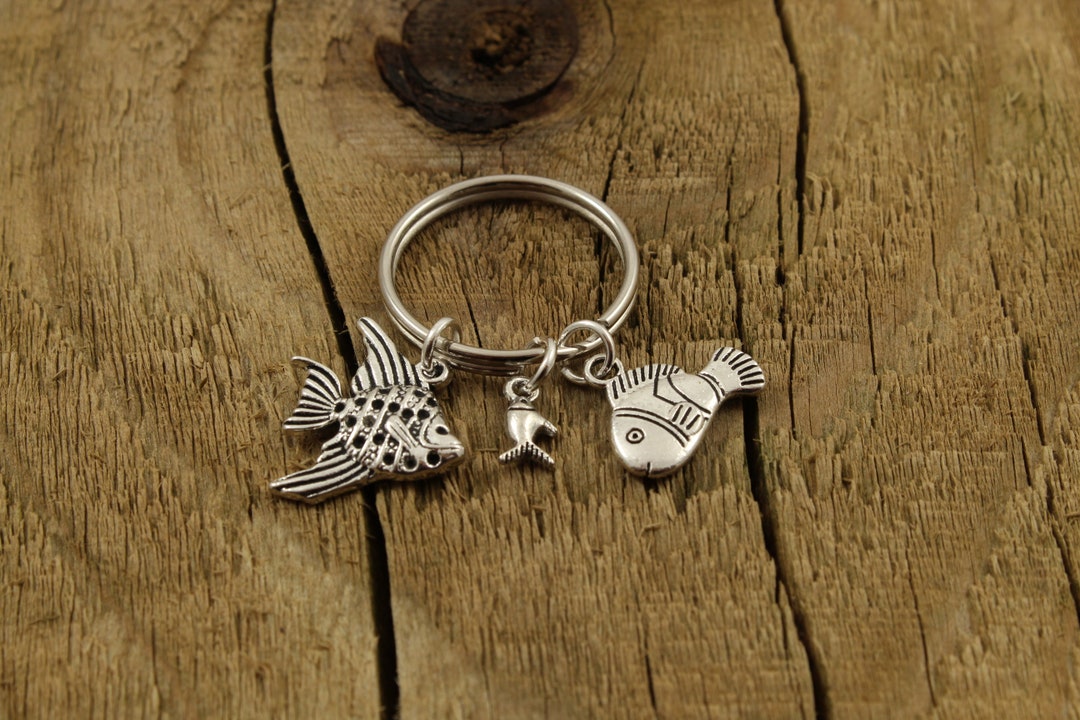 Fish Keychain, Fish Keyring, Fish Birthday Gift, Fish Gift, Aquatic ...