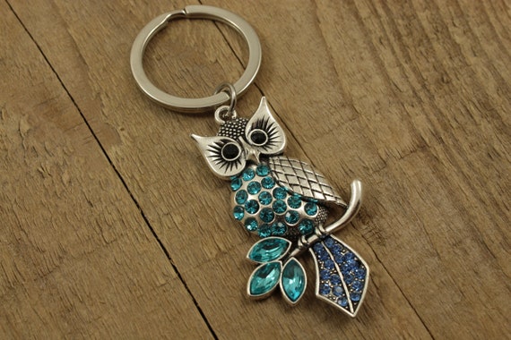 Porte-clés hibou, porte-clés hibou, porte-clés hibou bleu, cadeau  enseignant hibou, bijou de sac hibou bleu, cadeau enseignant, grand porte- clés breloque hibou, cadeau enseignant -  Canada