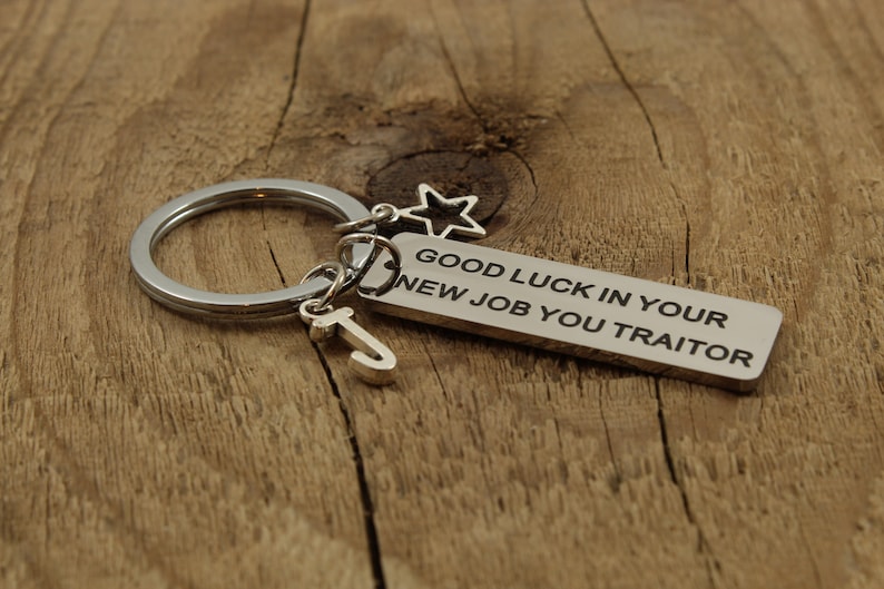 New Job Keychain, Good Luck Keyring, Traitor Gift, Funny Good Luck, New ...