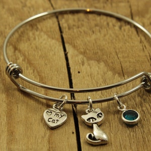 Pulsera de gato, brazalete de gato, brazalete de amante del gato, pulsera de amante del gato, pulsera de brazalete de plata, regalo de gato, regalo de amante del gato, fan de gato, regalo de fan de gato, gato