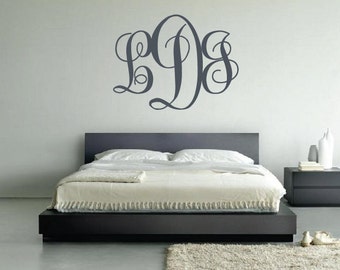 Monogram Initials Vinyl Wall Decal