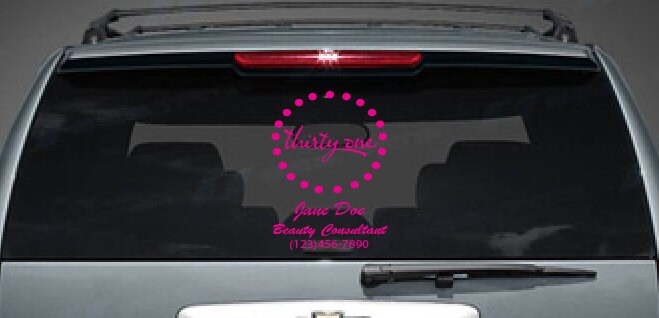 THIRTY ONE BAGS STICKER CAR DECAL Consultant supplies tote business hostess  31