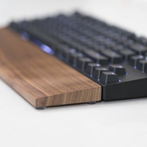 Wooden Walnut Keyboard Wrist Rest, handmade and customizable