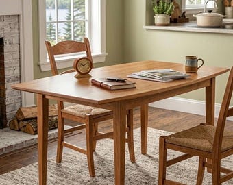 Handmade Solid Cherry Boat-Style Dining Table