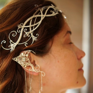 Tiara. Elven tiara, elven circlet, Elvish tiara, elven crown wedding diadem.