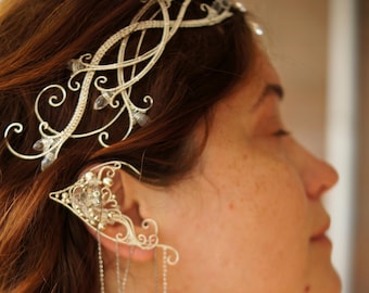 Tiara. Elven circlet, Elvish crown wedding diadem