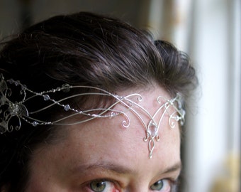 Elf tiara, elegant wedding crown, elven circlet