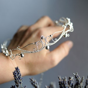 Tiara, necklace. Diadem, Elven tiara, cosplay circlet,  Elvish tiara, crown, wedding diadem