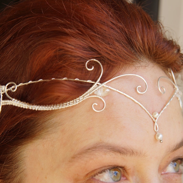 Tiara. Diadem. Elven tiara, elven circlet,  Elvish tiara, elven crown wedding diadem