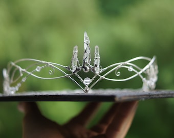 Tiara. Diadem. Elven circlet, Elvish crown wedding diadem.