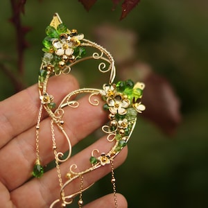 Forest Elven ears (a pair). Earcuffs, Elf ears, cosplay fantasy decoration for ears.