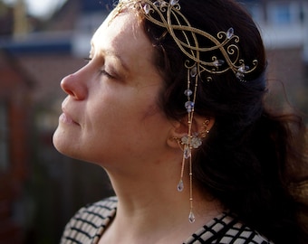 Elven crown. Elven tiara, elf circlet, Elvish diadem, elven crown wedding diadem.