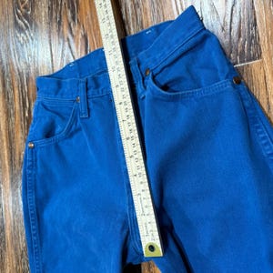Wrangler Vintage High Waisted Straight Leg Jeans Electric Blue USA Made Size 5 image 4