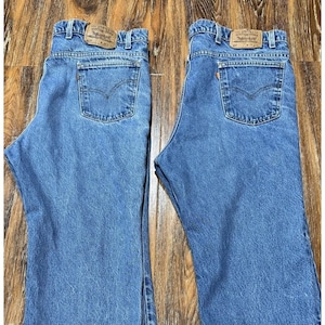 Jeansy męskie Vintage Levi's 517 Orange Tab Boot Cut Blue, rozmiar 44X30 (rzeczywisty rozmiar 40X24)