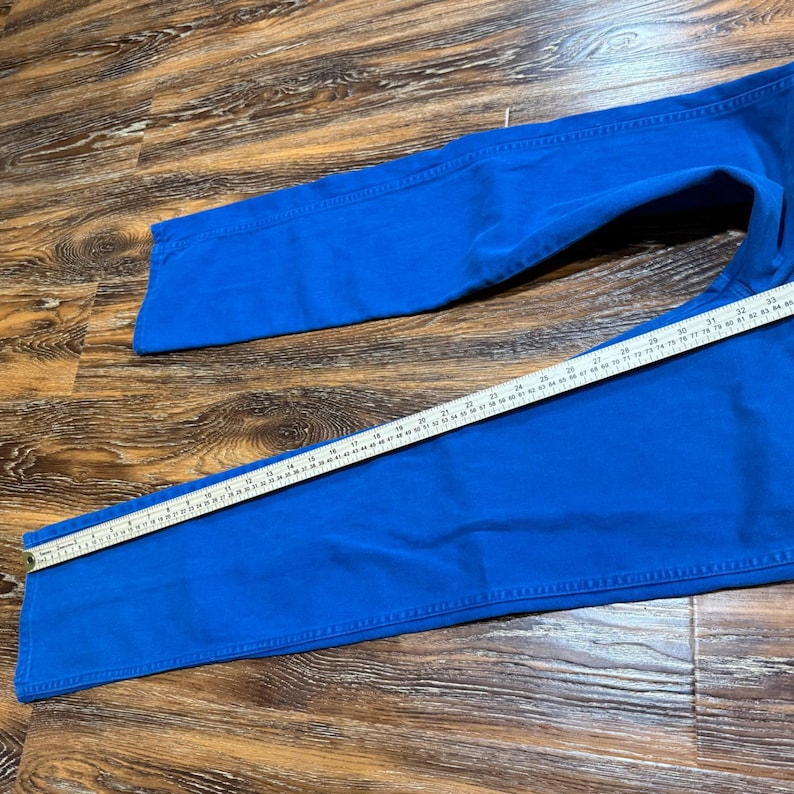 Wrangler Vintage High Waisted Straight Leg Jeans Electric Blue USA Made Size 5 image 5