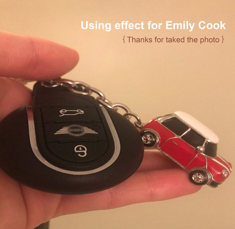 Red Red Body Mini Car,personality White Gold Car Keychain, Especially ...