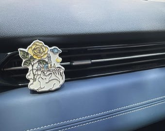 Hand-painted roses clip, metal hooks, high-quality plaster modeling, hung in your car,  placed on your bedsides, subtle atom,the best gift