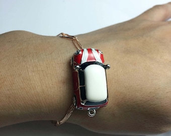 super small car bracelets,luxurious gift,mini red car,drop of oil plus,Zircon lights,Adjustable bracelets,so cool,K&L design
