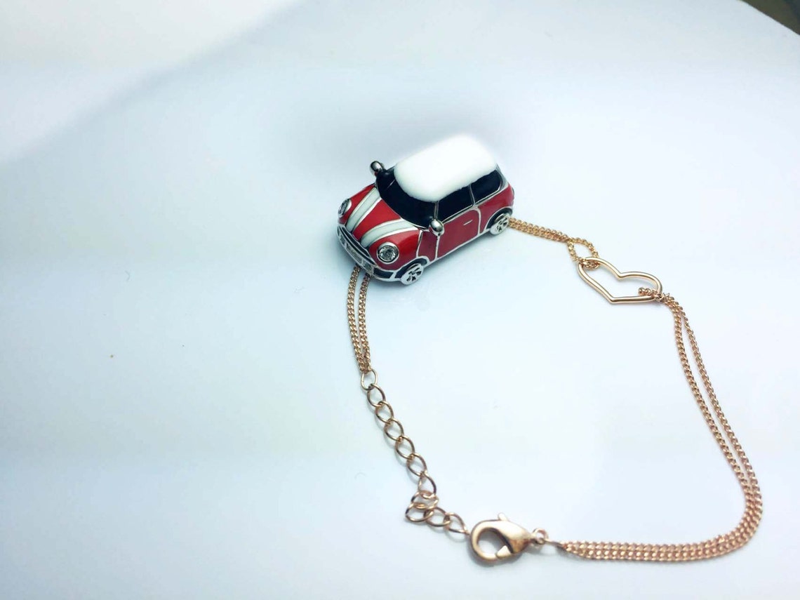 Super Small Car Braceletsluxurious Giftmini Red Cardrop of Etsy