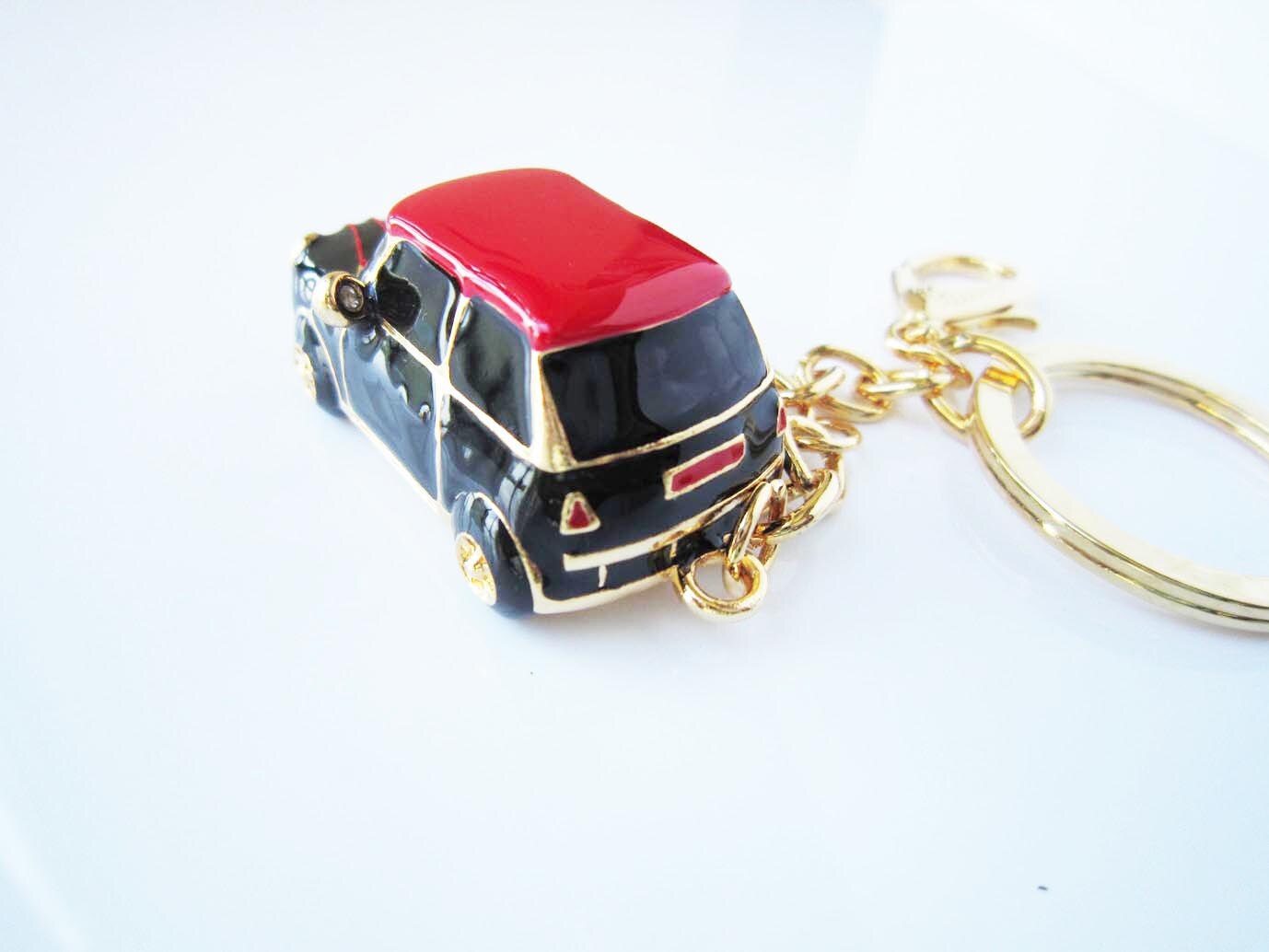 Custom Mini Car Color,all Black With Red Side Mirrors and Red Pin ...