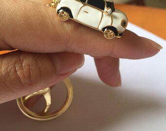mini gold car ring , super mini car , Personality keychain, especially Bracelet,drop of oil plus ,grade crystal, luxury gift ,K&L design