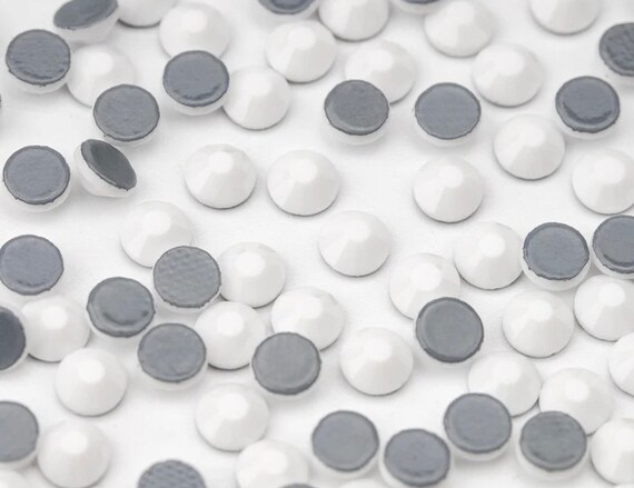 Rhinestone Iron - On Other Sewing Supplies Hotfix Rhinestone Flat Back Crystals - Glass Strass Stones In White AB Shine, Sizes SS3 To SS40 (1.3-8mm) Rhinestone Iron - On Sewing Patches - Foto 2