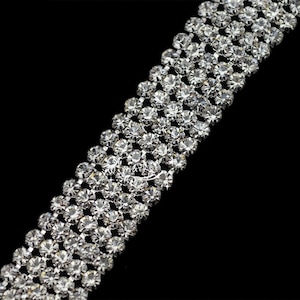 Nastro Di Strass Cristallo Per Decorazioni - 5 Iarde, 9mm, 3 Righe - Per Matrimoni, Artigianato E Gioielli - Foto 12