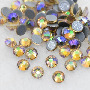 Paradise Shine HotFix Flatback crystal Rhinestones ss6 8 10 12 16 20 30 Iron On  Crystals For clothes
