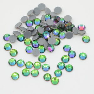 Austria Crystal Rhinestone DMC Hotfix Iron On Green light ss3~ss30 Rare color