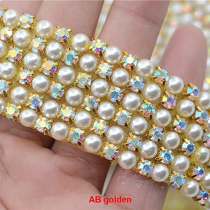 Kristall Strass Perlen Applique Ordnung Nähen Eisen auf Braut Kostüm DIY
