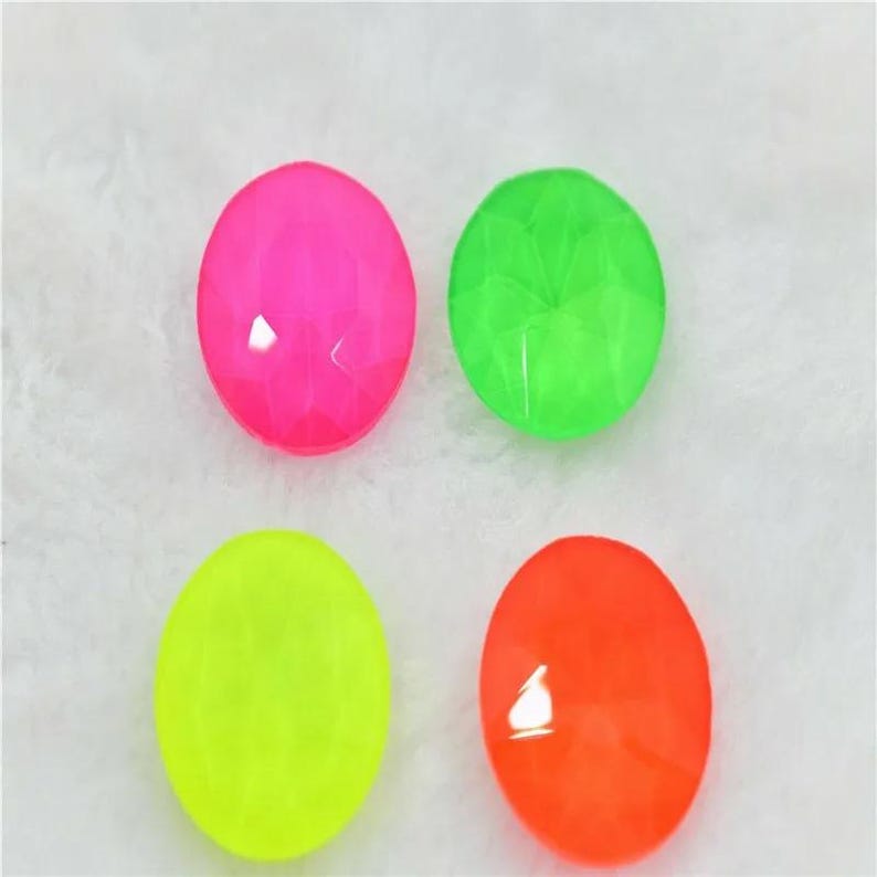 27mm Round Neon Color Glass Rhinestone Faceted Stones Jewelry Making ...