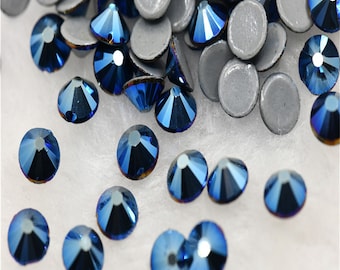 Piedras de imitación metálicas termoadhesivas: cristales termoadhesivos de base plana (SS6-SS30)