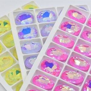 OVAL cuentas cristal rhinestones crystal applique needlework craft supplies 13mmx18mm