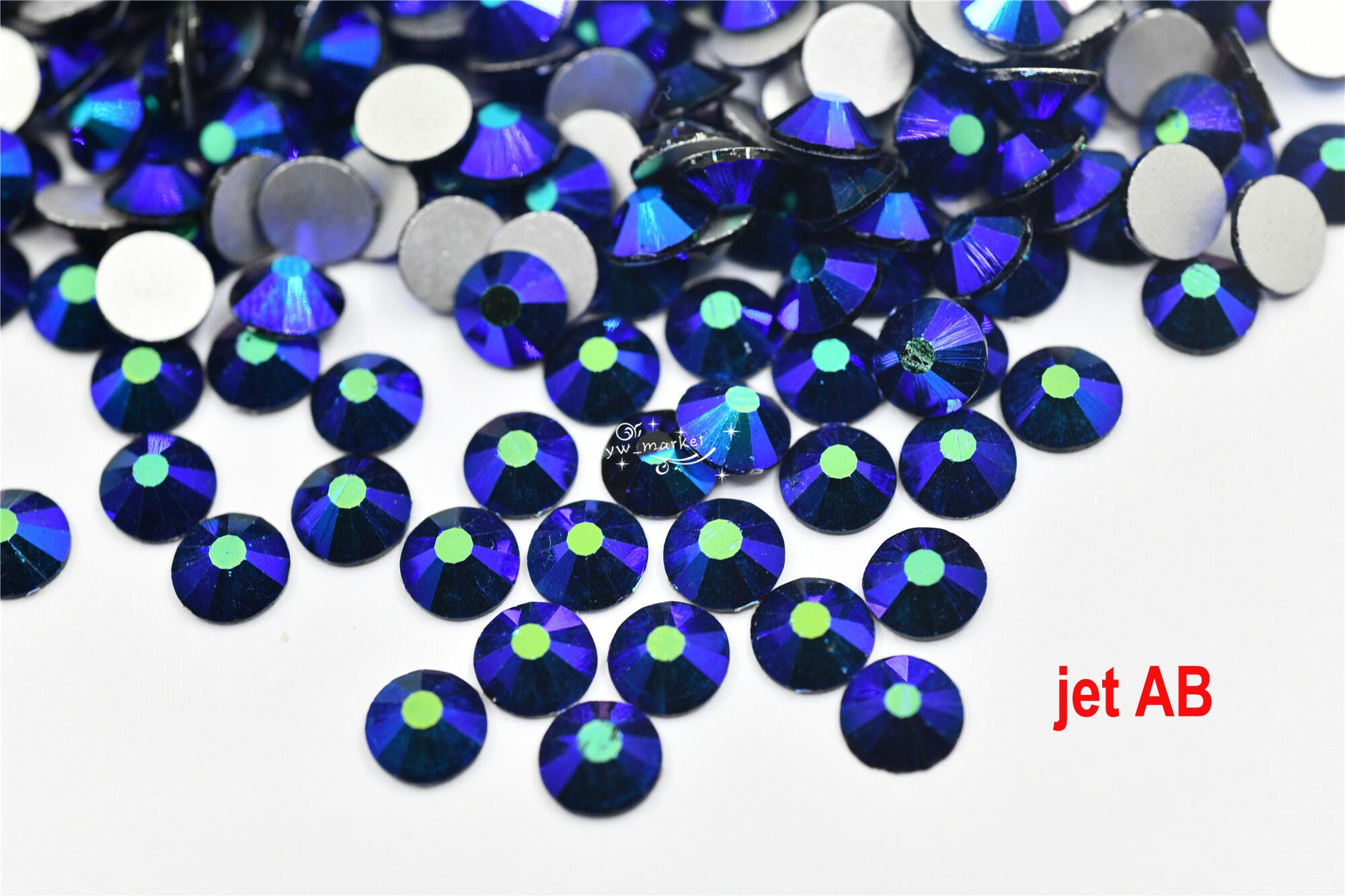 Crystal Rhinestone Jet AB Non Hotfix Flatback Rhinestone Ss20 Etsy UK