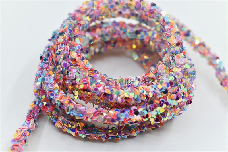 Color Crystal rhinestone Shiny Glitter Rope chain Bridal Etsy