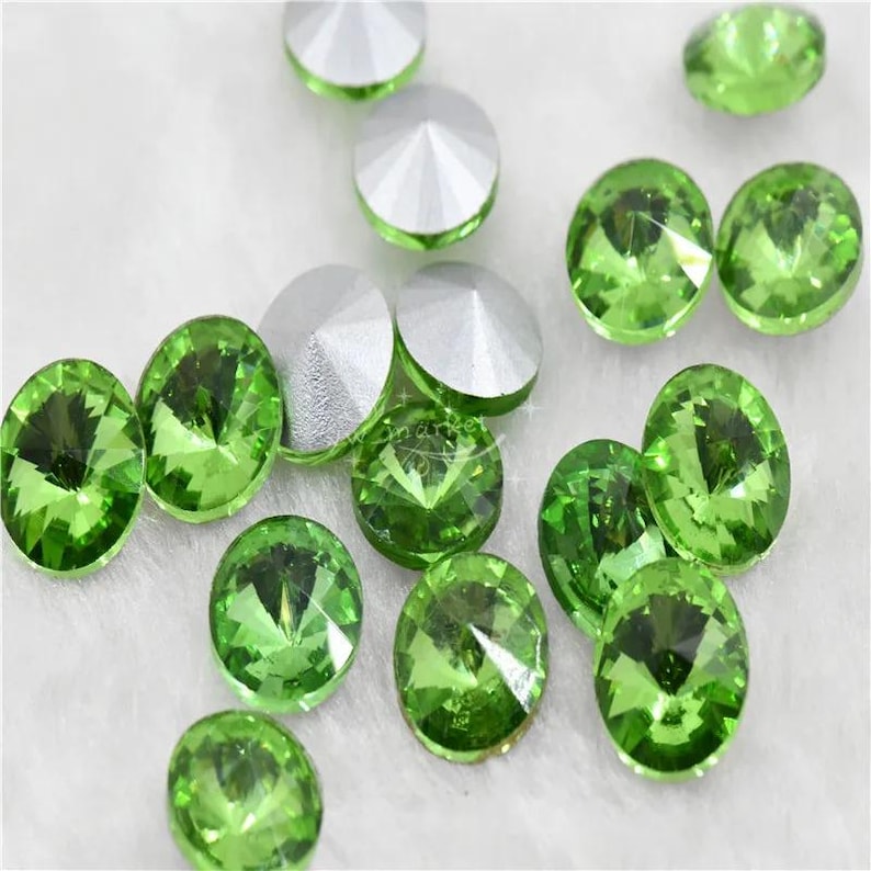 12mm 14mm 16mm 18mm Rivoli Crystal Round Glass Rhinestone Fancy Stones ...