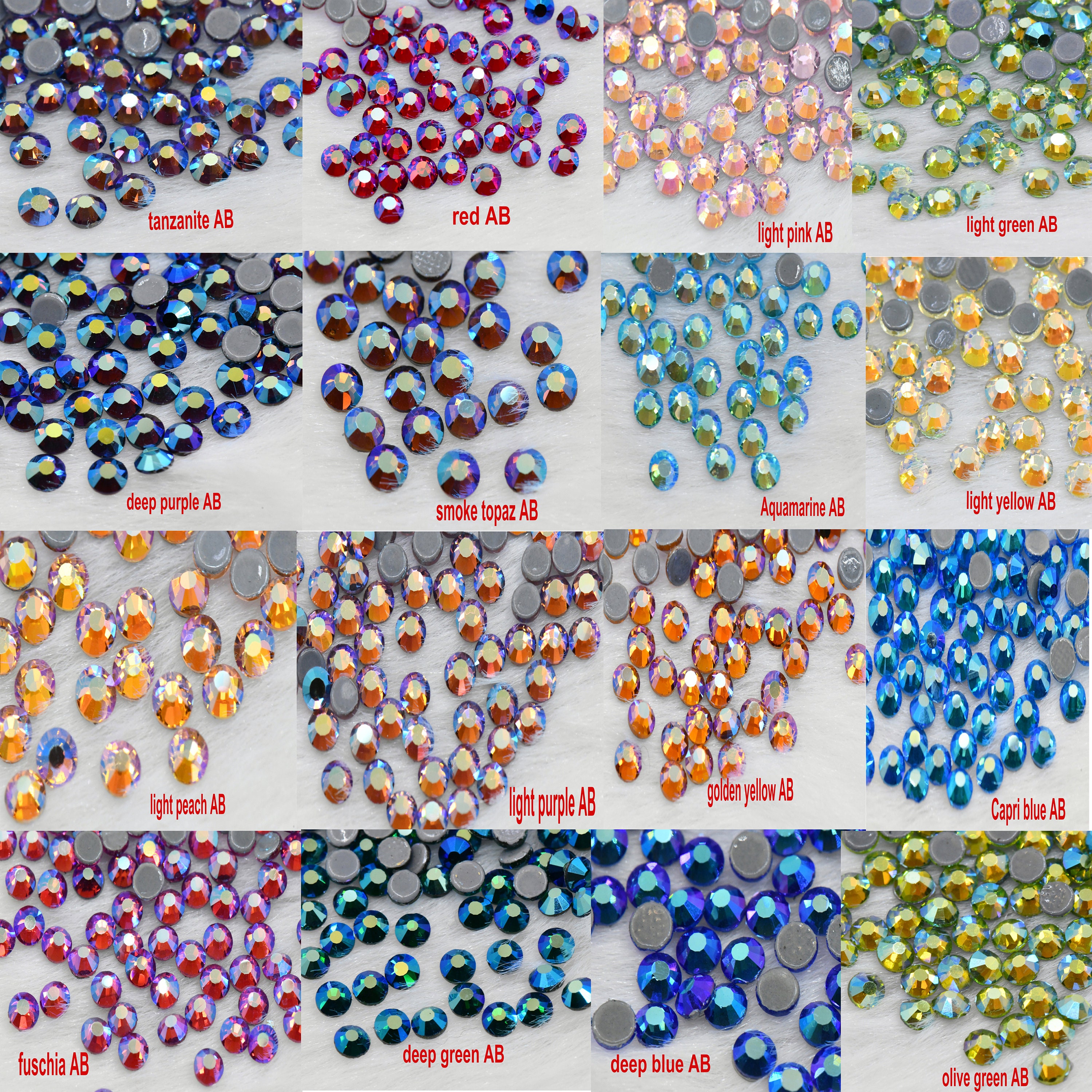 Color AB DMC Hotfix Crystal Rhinestones Ss10 - Etsy
