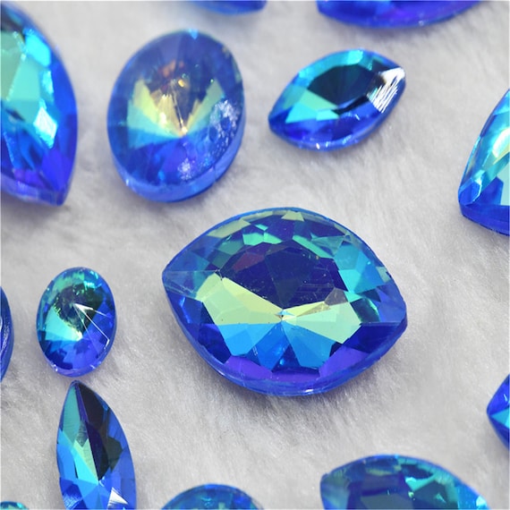 Sapphire Blue Mocha AB Handicrafts Diamonds for Crafts Crystal Beads  Garment Accessories Cristal 