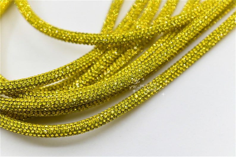 Color Crystal rhinestone Shiny Glitter Rope chain Bridal Etsy