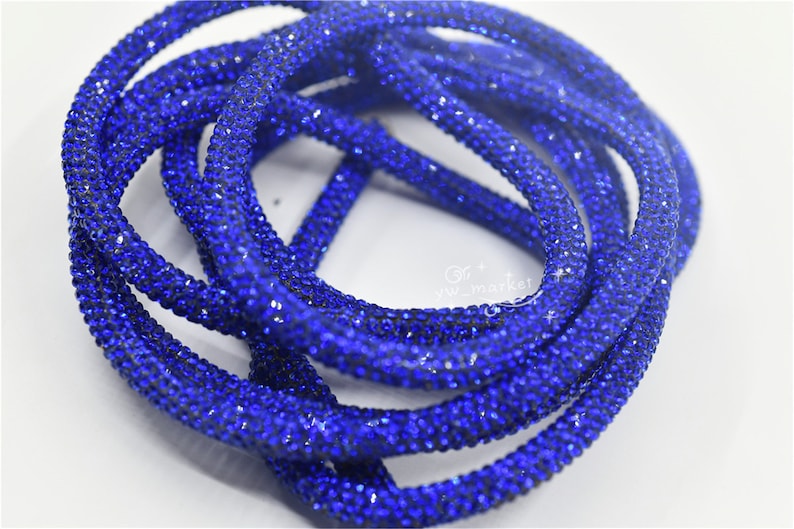 Color Crystal rhinestone Shiny Glitter Rope chain Bridal Etsy