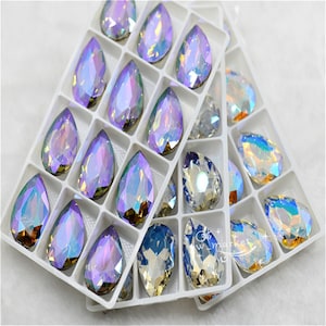 Nuove perline fai da te, artigianato Paradise Shine, cristallo di vetro, punta posteriore, strass, goccia, colla su gioielli, decorazione, luce fantasma